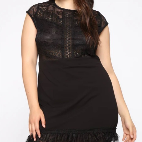 Fashion Nova Elegant Black Lace Dress - Picture 2 of 3